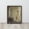 Poster con cornice donna che pensa