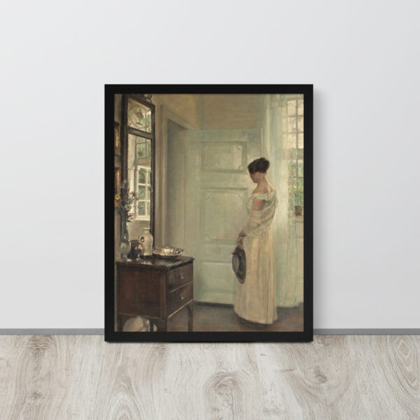 Poster con cornice donna che pensa