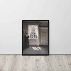 Poster con cornice donna che legge