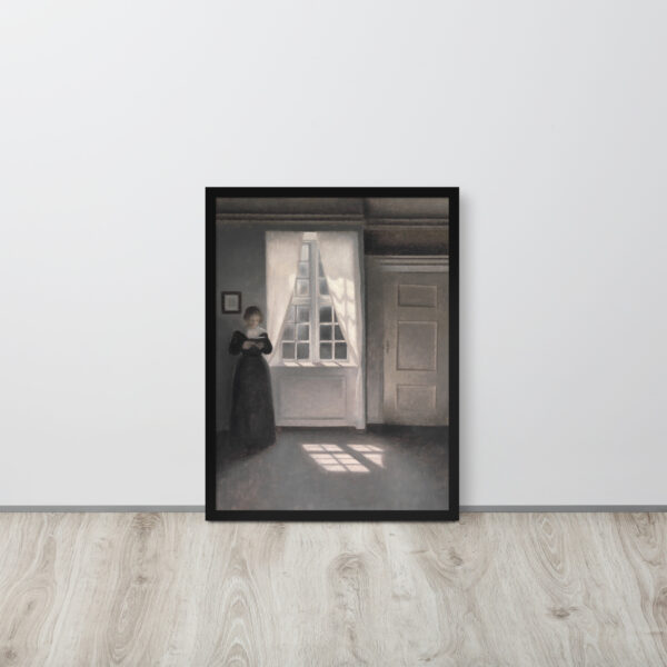Poster con cornice donna che legge